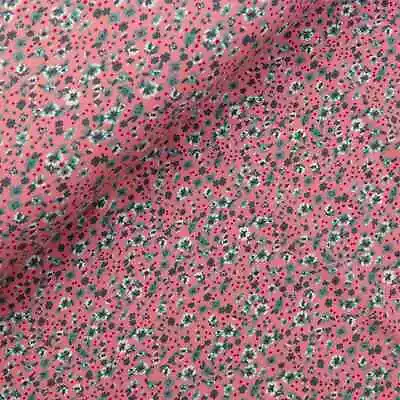 Micro Flowers Floral Print Cotton Jersey Fabric Dress Material 150cm Wide • £6.49