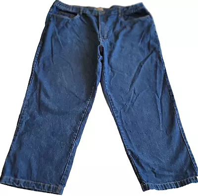 Men's Scandia Woods Elastic Waist Comfort Fit Jeans 44S Actual 42  X 27  Cotton • $14.99