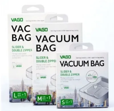 VAGO Travel Portable Vaccum Compression Bag Luggage Travel Space Saver S/ M/ L • $24.99