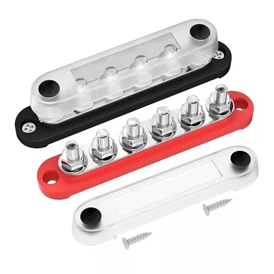 12V Bus Bar 6x5/16Inch (M8) Terminal Studs 12 Volt  Distribution  With7430 • $32.99