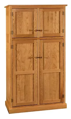 Amish Shaker Kitchen Pantry Storage Cupboard Solid Wood Rollout Shelves 42 W • $2850