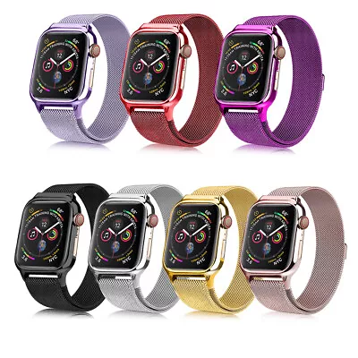 $14.29 • Buy For Apple Watch Series 7 6 5 4 3 21 Milanese Magnetic Stainless Loop Iwatch Band