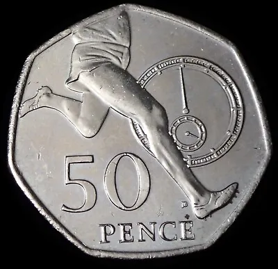 UK 50 Pence 2004 Elizabeth II Four Minute Mile WCA 7002 • £4.99