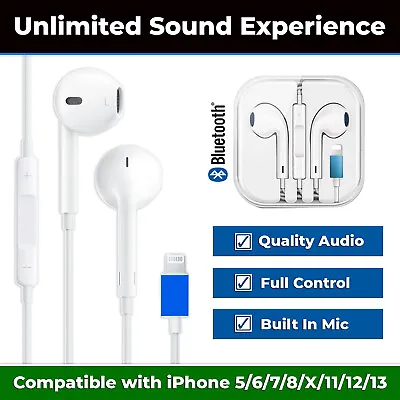 $19.95 • Buy NEW Earphones Headphones For Apple Earbuds IPhone 7 8 PLUS X XR XS MAX