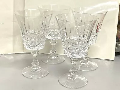 Vintage Cut Crystal Glass Wine Champagne Glasses Stemware Diamond Design 6  • $12.95