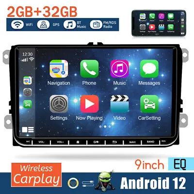 $119.99 • Buy For VW Volkswagen Jetta Passat 9  Android 12 Car Stereo Radio Apple Carplay GPS