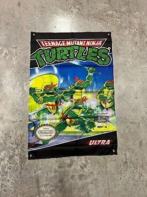 TMNT Teenage Mutant Ninja Turtles Custom Wall Flag Banner Tapestry 2 X 3 Ft NES • $12.99