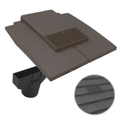 £53.99 • Buy Grey Plain In-line Roof Tile Vent & Pipe Adapter For Concrete And Clay Tiles