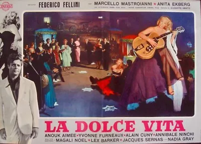 La DOLCE VITA Italian Fotobusta Movie Poster 5 R64 FELLINI MASTROIANNI EKBERG • $250