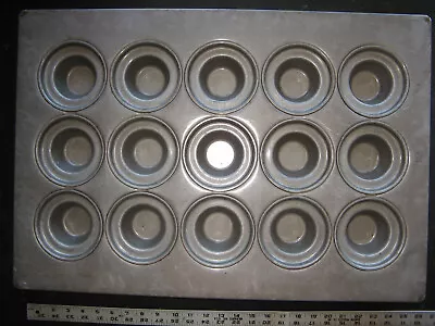 EKCO GLACO COMMERCIAL 15 Slot CROWN MUFFIN PAN 20 Gauge Aluminized Steel 18x27  • $95