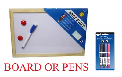 £2.99 • Buy Magnetic Whiteboard Small Large White Board Dry Wipe Notice Office School Home