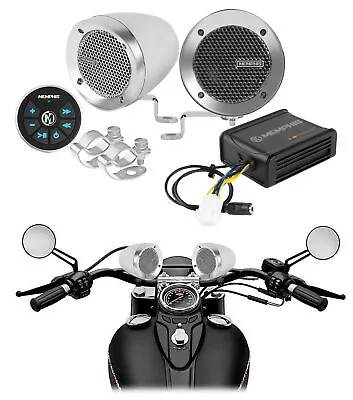 Memphis Bluetooth Motorcycle Audio Handlebar Speakers For Kawasaki Z900 • $149.95