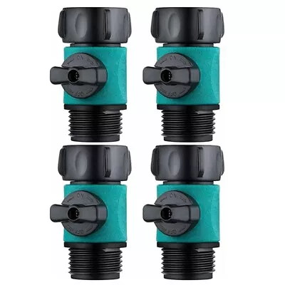 4X Plastic Garden Hose Connector  Water Turn Off Valve Shutoff 3/4 Inch GHT N828 • $9.99