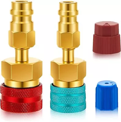 LORENZERIK Quick Couplers Kit R1234YF To R134A Conversion Kit Blue And Red Hi... • $23.40