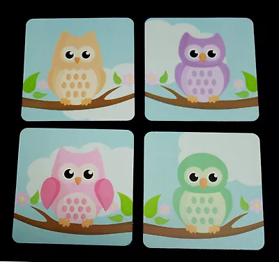 £2.99 • Buy Cup Coasters Coffee Tea – Owl Theme