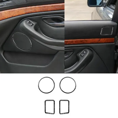 4Pcs Carbon Fiber Interior Door Speaker Cover Trim For BMW 5 Series E39 • $13.94