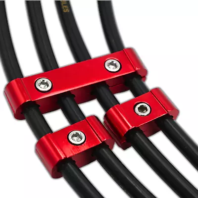 3pc Red Billet Spark Plug Wire Separators Kit For 88-91 Honda Crx D15 D16 • $11.95