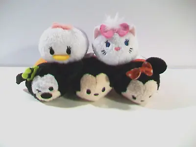 Disney Store Tsum Tsum Mini Plush Lot Marie Daisy Goofy Mickey Minnie • $14.95