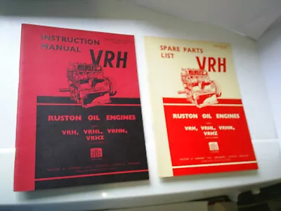 £40 • Buy Ruston & Hornsby VRH Engine Instruction And Spare Parts Manuals