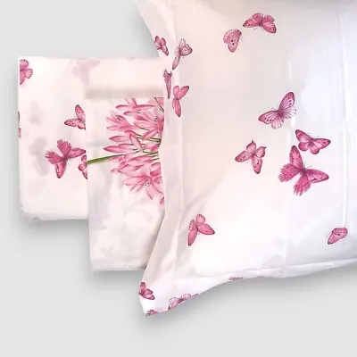 MIRABELLO Agapanthus Pink Cotton Double Sheets • $102.59