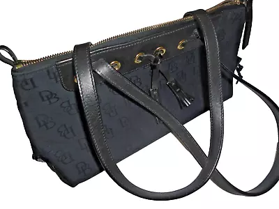 Dooney & Burke Black Logo Small Shoulder Bag 7 X 12 • $36