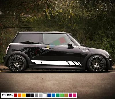 Sticker Decal Vinyl Side Door Stripes For Mini Cooper S Hatch Racing JCW Mirror • $73