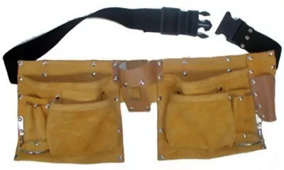 Carpenter's Suede Pocket Leather Tool Belt Holder Nailbag Nail Bag • $34.99