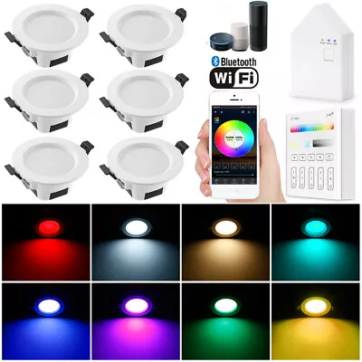 1-20X RGBWC WIFI/Bluetooth /Touch Panel Controller LED Ceiling Lamp Down Light ! • $455.99