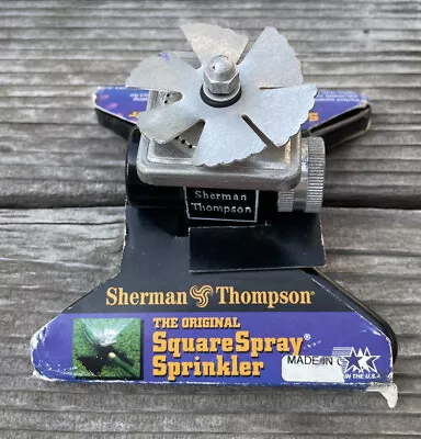 Sherman Thompson Square Spray Vintage Metal Lawn Sprinkler Made USA Like Proen • $27.50