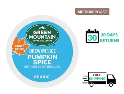 Green Mountain Brew Over Ice Pumpkin Spice Keurig Coffee K-cups • $30.99