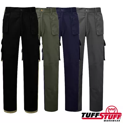 £24.99 • Buy Mens Tuff Stuff Stretch Trouser Work Proflex Holster & Knee Pad Pockets