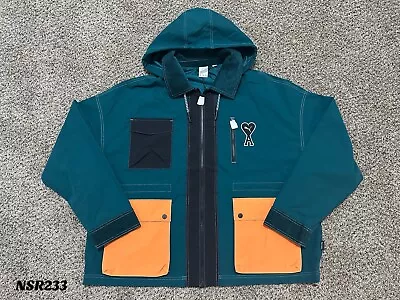 $129.99 • Buy PUMA X AMI WOVEN JACKET CORDUROY COLLAR ZIP UP VARSITY GREEN 535990 24 SIZE XL