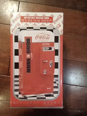 Vintage Coca Cola Model Vending Machine Music Bank/Original Box • $24.99