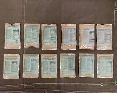 Lot Of 12 Military MRE Components (2024 Insp) Entrees And Sides Variety #1065 • $15.50