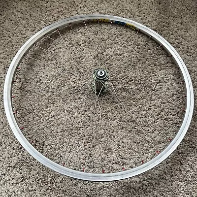 Vintage 90s MTB Mavic SUP 217 / TNT Hub Snowflake Lace Mountain Bike Front Wheel • $100