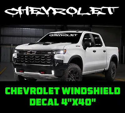 New Chevrolet Windshield Sticker Logo Vinyl Decal American Muscle Truck USDM Dri • $12.99
