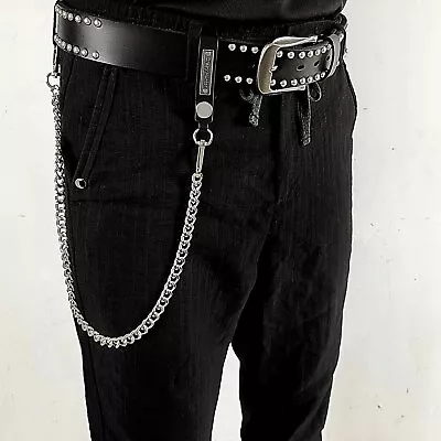£15.68 • Buy Leather Strap Metal Biker Wallet Chain Awesome Nice Keychain
