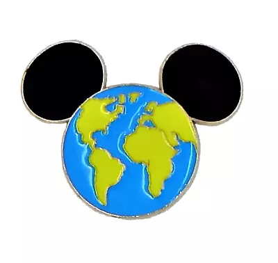 Mickey Head Shape Earth Globe Ears Individual Disney Park Trading Pin Brand New • $8.99