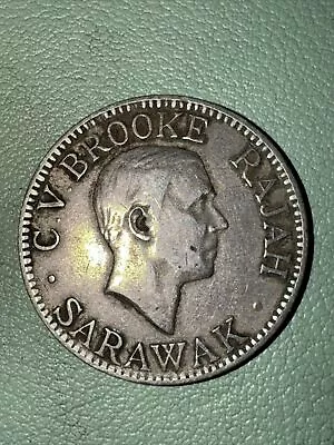 Sarawak 10 Cents 1927 H   C. V. Brooke Rajah Modern Day Malaysia Borneo • $9.49