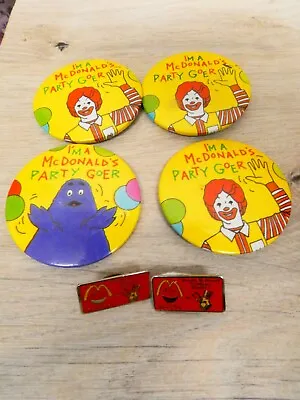 Mc Donalds Badges Pin Badges Vintage Retro Bundle Party • £8