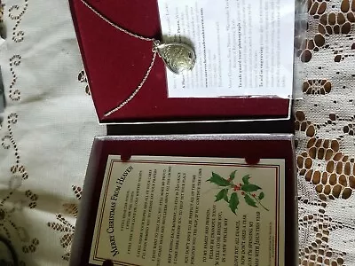 Merry Christmas From Heaven Keepsake Loved One Memorial Locket Necklace And Poem • $19