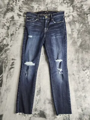 J Brand Women's Mid Rise Skinny Ankle Jeans Dark Wash Blue Denim Size 26 • $12.42