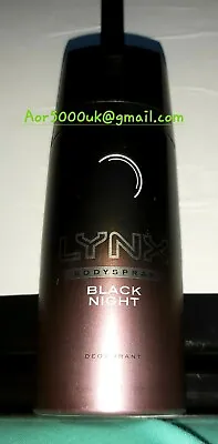 £75 • Buy Lynx Axe - BLACK NIGHT {Square'ish Top/Can} 150ml Body Deodorant Spray Vintage 