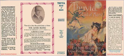 Edgar Rice Burroughs THUVIA MAID OF MARS © 1920 - Grosset Remastered Jacket • $16