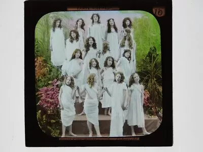 Angelic Choir - Women Singing - Hand Coloured Glass Magic Lantern Slide  • £50