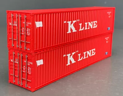 HO InterMountain 2-Pack “K-Line”  40' Corrugated Container Red 30252-04 • $31.98