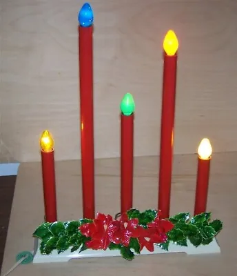 Vintage Christmas 5 Light Window Candelabra  14  X 17  • $49