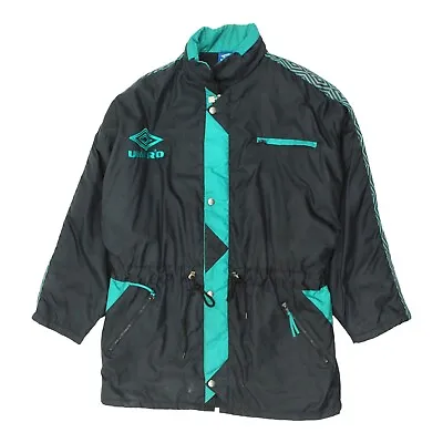 Umbro Logo Mens Black Bench Coat | Vintage 90s Sportswear Jacket VTG • $43.52