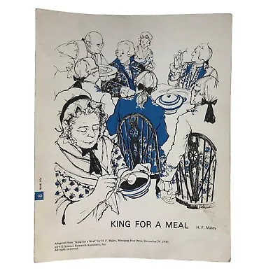 SRA Reading Laboratory IIIa Blue 8 Booklet Lab 1973 King For A Meal H. F. Maley • $4.99