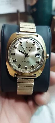 Timex Electronic Gold Tone Mens Vintage 1970s Watch • $29